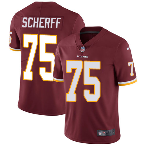 2019 men Washington Redskins 75 Scherff red Nike Vapor Untouchable Limited NFL Jersey